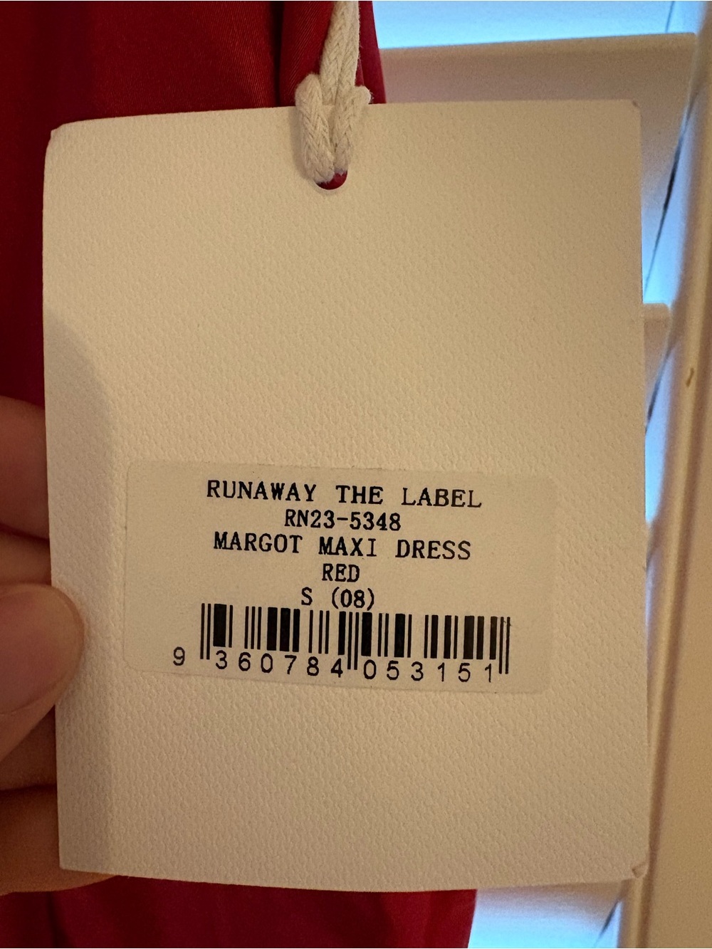NWT Runway The Label Margot Red Satin Cowl Neck Dress - Picture 6 of 7